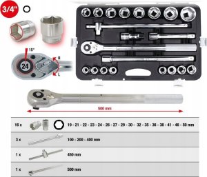KS Tools KS Tools 3/4  Socket Set 21 pcs hexagonal 8