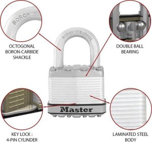 MasterLock Master Lock Padlock Security Level 9    M5EURDCC 2