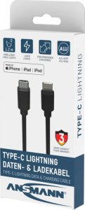Kabel USB Ansmann USB-C - Lightning 1.2 m Czarny (1700-0106) 3