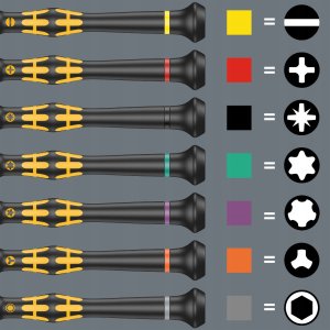 Wera Wera Kraftform Micro ESD Big Pack 1 screwdriver set (black/yellow, 25 pieces) 9