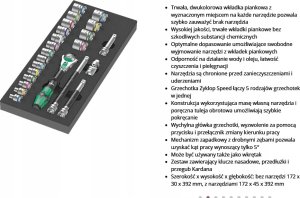 Zestaw narzędzi Wera Wera 9721 foam tray 8000 B Zyklop ratchet 3/8" set 1, 23 pieces, tool set (black/grey, ratchet and socket set, in foam tray for workshop trolley) 2