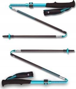 Black Diamond Black Diamond Womens Distance Carbon FLZ Trekking poles, fitness equipment (turquoise, 1 pair, 95-110 cm) 1