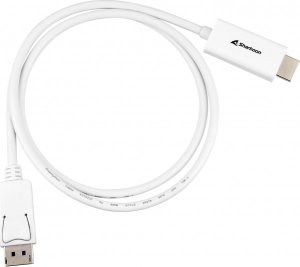 Adapter AV Sharkoon Sharkoon Adapter cable Displayport 1.2 HDMI 4K (white, 1 meter) 1
