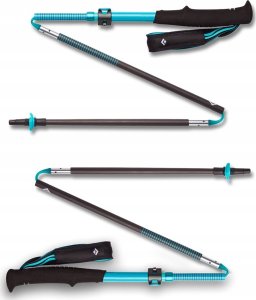 Black Diamond Black Diamond Women's Distance Carbon FLZ trekking poles, fitness equipment (turquoise, 1 pair, 110-125 cm) 1