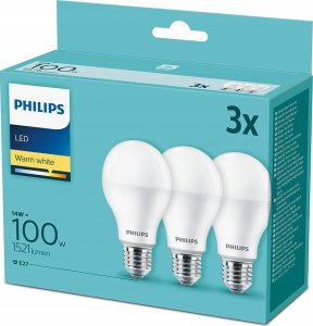 Philips Philips LED Lamp E27 3-Pack 100W 2700K 1