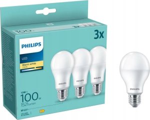 Philips Philips LED Lamp E27 3-Pack 100W 2700K 8