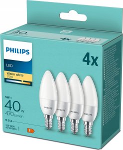 Philips Philips LED Lamp E14 4-pack candle     40W 2700K 2