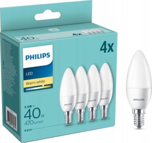 Philips Philips LED Lamp E14 4-pack candle     40W 2700K 3
