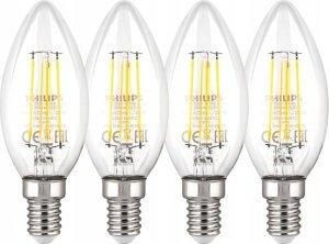 Philips Philips LED Lamp E14 4-Pack 40W 2700K Filament candle 1