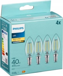 Philips Philips LED Lamp E14 4-Pack 40W 2700K Filament candle 3