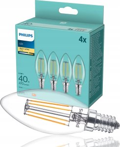 Philips Philips LED Lamp E14 4-Pack 40W 2700K Filament candle 7