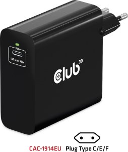 Zasilacz do laptopa Club 3D Club3D Ladegerät   1xUSB Typ C               PD 140W, GaN retail 11