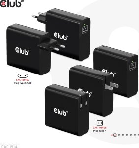 Zasilacz do laptopa Club 3D Club3D Ladegerät   1xUSB Typ C               PD 140W, GaN retail 14