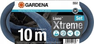 Gardena Gardena Textile Hose Liano Xtreme 1/2, 10 meter set (dark grey/orange, model 2023, incl. watering nozzle, 2 tap connectors) 1