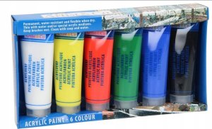 Artico Artico - Zestaw farb akrylowych w tubkach 75 ml 6 kolorów 2