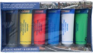 Artico Artico - Zestaw farb akrylowych w tubkach 75 ml 6 kolorów 6