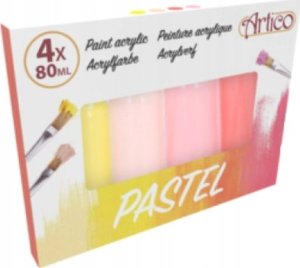 Artico Artico - Zestaw farb pastelowych akrylowych w tubkach 80 ml 4 kolory (Zestaw 1) 3