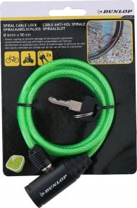 Dunlop Dunlop - Zapięcie do roweru spiralne na klucz 90 cm (Zielony) 2