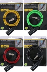 Dunlop Dunlop - Zapięcie do roweru spiralne na klucz 90 cm (Zielony) 4