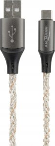 Kabel USB Ansmann USB-A - USB-C 1 m Wielokolorowy (1700-0158) 2