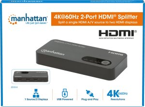 Manhattan MANHATTAN 4K@60Hz 2-Port HDMI-Splitter mit Downscaling 18G 11