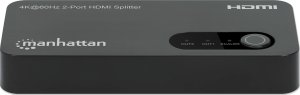 Manhattan MANHATTAN 4K@60Hz 2-Port HDMI-Splitter mit Downscaling 18G 3