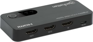 Manhattan MANHATTAN 4K@60Hz 2-Port HDMI-Splitter mit Downscaling 18G 5