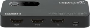 Manhattan MANHATTAN 4K@60Hz 2-Port HDMI-Splitter mit Downscaling 18G 6