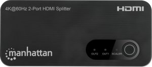 Manhattan MANHATTAN 4K@60Hz 2-Port HDMI-Splitter mit Downscaling 18G 7