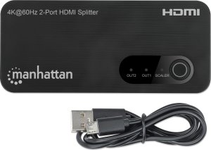 Manhattan MANHATTAN 4K@60Hz 2-Port HDMI-Splitter mit Downscaling 18G 8