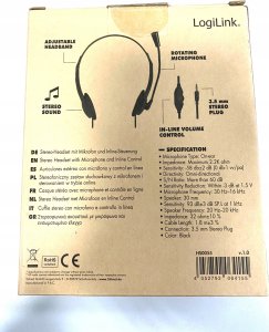 Słuchawki LogiLink Logilink Stereo-Headset, 1x 3,5-mm-Klinke Bügelmikro Eco-Box 3