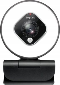 Kamera internetowa LogiLink Webcam FHD 76° Dual-Mikro Autof. Światło pierścieniowe Statyw 2
