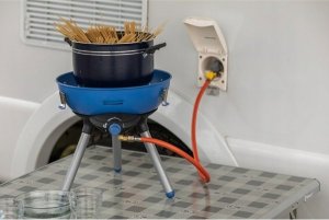Campingaz Campingaz Party Grill 400 Caravan Connect gas cooker, gas grill (black/blue, 30mbar, with caravan connection, model 2023) 12