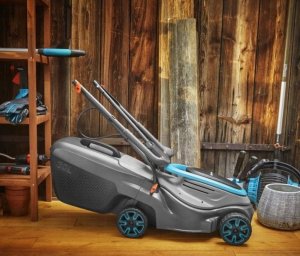 Kosiarka akumulatorowa Gardena GARDENA Cordless Lawnmower PowerMax 32/18V P4A solo, 18V (black/grey, without battery and charger, POWER FOR ALL ALLIANCE) 12