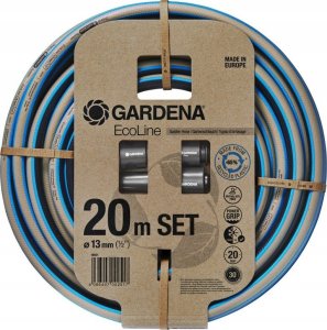 Gardena GARDENA EcoLine Hose 13mm (1/2"), 20 meters, with system parts (black/beige, 65% made from recycled material) 1