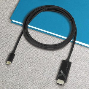 Adapter AV Techly Techly Adapter Kabel USB-C M auf HDMI M 2.0 4K, schwarz 5m 2