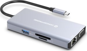 Adapter AV Conceptronic CONCEPTRONIC Dock USB-C->HDMI,USB3.0,100WPD 10-in-1 0.25m gr 4