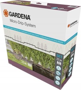 Gardena GARDENA Micro-Drip-System drip irrigation hedges/bushes set, 25 meters, drippers (black, model 2023, above and below ground) 1