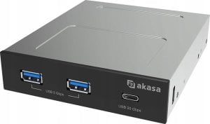 Akasa AKASA USB přední panel USB-C a dual USB-A porty, 3.5'' PC bay 1