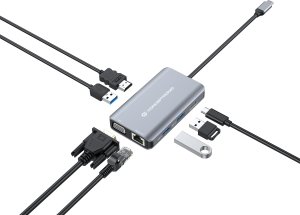Adapter AV Conceptronic CONCEPTRONIC Dock USB-C->HDMI,VGA,GbE,3xUSB3.0,100WPD0.25mgr 7