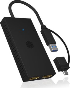 Icy Box Splitter IcyBox mobiler USB 3.2  zu Dual HDMI retail 2