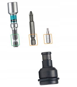 Makita Makita 134873-0 Bit Adapter 1/2  4KT - 1/4  6K 3