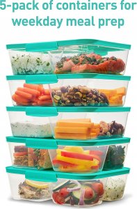 Sistema Pojemniki do przechowywania żywności Nest-It - zestaw 5 sztuk (Aqua) 2