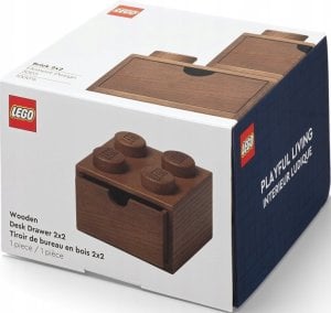 Room Copenhagen Room Copenhagen LEGO 2x2 wooden desk drawer, storage box (oak, dark) 1