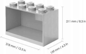 Room Copenhagen Room Copenhagen LEGO Regal Brick Shelf 8+4, Set 41171740 (light grey, 2 shelves) 5