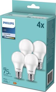 Philips Philips LED Lamp E27 4-Pack 75W 4000K 4