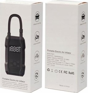 Kompresor samochodowy Wekome WEKOME Pi801 - Przenośna elektryczna pompka samochodowa + Power Bank 2000 mAh (Czarny) 2