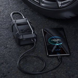 Kompresor samochodowy Wekome WEKOME Pi801 - Przenośna elektryczna pompka samochodowa + Power Bank 2000 mAh (Czarny) 5