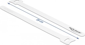 Organizer Delock DELOCK Klett-Kabelbinder L 200 x B 12 mm weiß 10 Stück 2