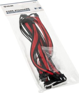 Kolink Kolink Core Standard Braided Cable Extension Kit - Jet Black/Racing Red 3